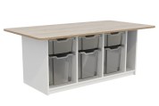Bouwtafel enkelzijdig Grey Craft Oak wit  Tangara Groothandel voor Kinderopvang inrichting